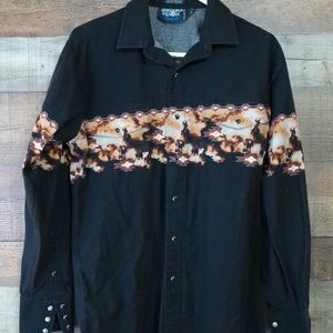 vintage 1990s Brooks and dunn panhandle slim pear snap shirt med used but in goo